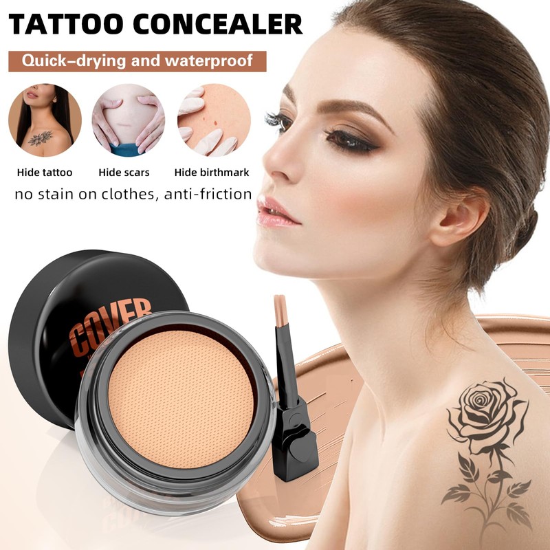 Cushion Concealer Tattoo Pimple Acne Scars Dark Circles Powder Free