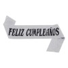 Feliz Cumpleaños Tiara Y Faja Diademas Fiesta Cumpleaño Plata +