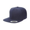 Yupoong 6-Panel Structured Flat Visor Classic Snapback, Navy, One Size