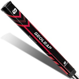 Geoleap Pro-M Medium Putter Grip - This is a lightweight golf grip with a soft polyurethane material and a non-slip pattern design, comfortable to the touch, 5 colors to choose from (Black Red)