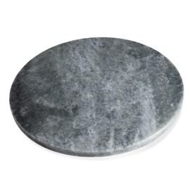 Koville Brazilian Natural Marble Cutting Board for Kitchen, 11inch Round Hand Crafted Marble Slab for Cheese, Charcuterie, Pastry Board - Wedding Gift, House Warming Gift