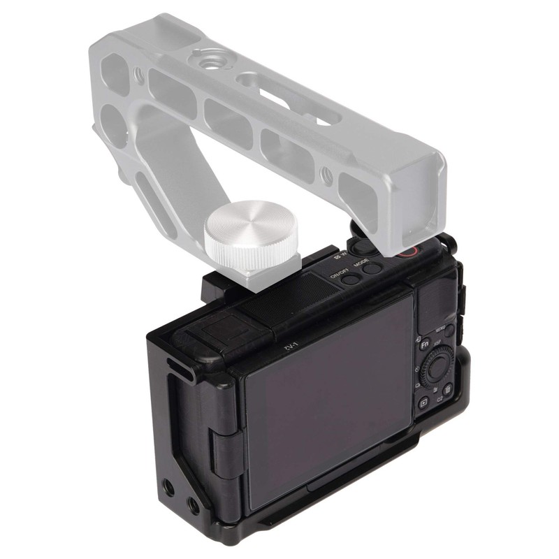 WEPOTO GP-ZV-1 Cage Hand Grip Metal Ebony Wood for Sony