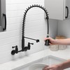 Tosca 255-K821-MB-T Dual Handle Commercial Style Wall Mount Kitchen Faucet