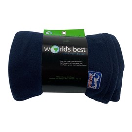 Wolf Essentials Cozy-Soft Microfleece Travel Blanket, 50x60 Inch, Lightweight, Compact, Perfect for Airplane and Car, Navy