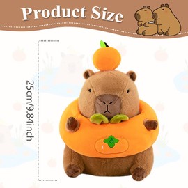 OVYALCJ Capybara Plush Toys Capybara Soft Plush Toys Cuddly Cartoon Plush Toy Capybara The Child Plush Toy Capybara Plushie Stuffed Doll for Boys and Girls Christmas Birthday Gift-25cm