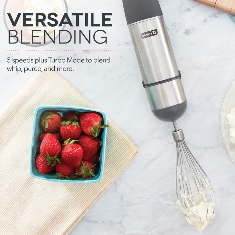Dash Chef Series Immersion Hand Blender, 5 Speed Stick Blender