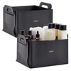 Juvale Foldable Faux Leather Cube Storage Bins - Collapsible Cube