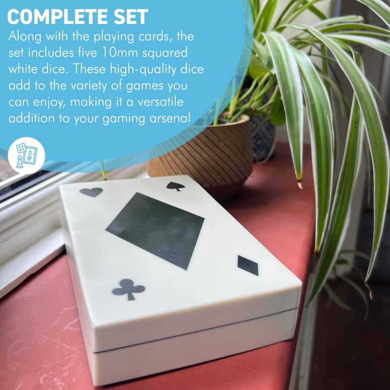 Thorness Elegant Handcrafted Luxury Resin Double Deck Playing Card Box