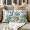 Fahrendom Hydrangea Flower Lumbar Decorative Rectangle Pillow Cover 12 x