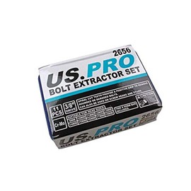 US PRO 11pc Bolt Extractors Socket Lock Nut Remover Extractor 2656