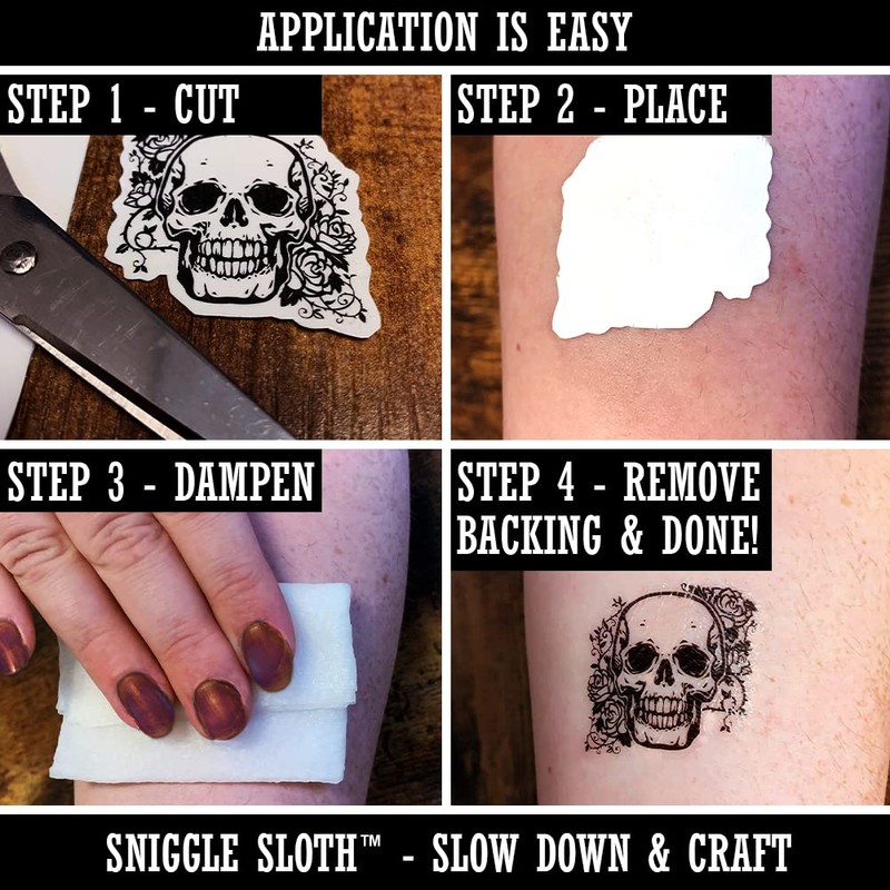 Coconut Drink Tropical Doodle Temporary Tattoo Water Resistant Fake Body
