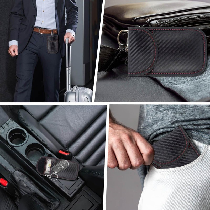 2 Pack Faraday Car Keycase Protective Bag Car rfid Signal