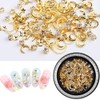 SILPECWEE 6 Boxes 3d Nail Rhinestones And Studs Gold Nail