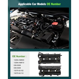 SCITOO Engine Valve Cover Kits with Gasket Fit for Infiniti for FX35 2003-2008,for Infiniti for G35 2003-2007,for Infiniti for M35 2006-2008 Replace 13264-AM600,13264-AM610,036-0008,036-0009