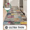LUMI Washable Runner Rug, 3'x7' Non-Slip Hallway Mat, Low Profile