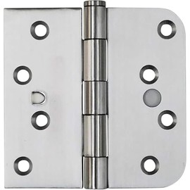 Hinge Outlet Stainless Steel Security Hinges - 4 Inch with 5/8 Inch Square, with Security Tab, Highly Rust Resistant - 6 Pack for 2 or 3 Doors