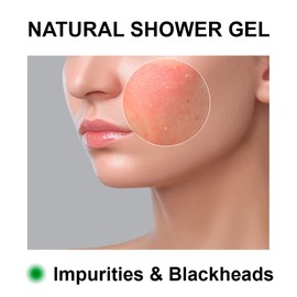 Shower Gel, Bath Soap and Shampoo (Body, Face and Hair) Fights Body Odour Detoxifies and Cleans the Skin Deeply - 3 x 200 ml