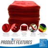 Microfiber Cleaning Cloth, Large Size 40x40cm, Super Absorbent Lint Free