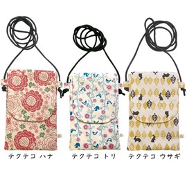 Keisuu Smartphone Pochette with Lid Tekteco Made in Japan Rabbit Approx. 4.7 x 7.5 x 0.4 inches (12 x 19 x 1 cm)