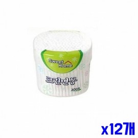 Hygienic Pure Cotton Swabs 300pcs x12 Packs, Facial Accessories Ear Pick