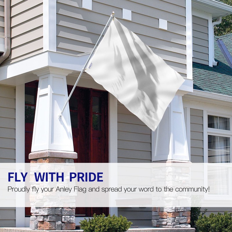 Anley Fly Breeze 4x6 Foot Solid White Flag - Vivid