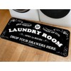 Farmhouse Laundry Room Rug Runner Non Skid Machine Washable Area