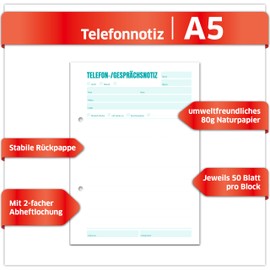 Primus Print Telephone and Call Notepad, A5 A6, 50 Sheets, Phone Pad, Callback Please, Phone Note, Call Notes (Single Pad, A5)