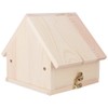Outdoor Innovative Wooden Bird House Birds Nesting Breeding Cage Ornament