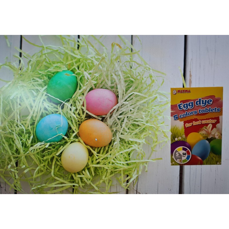 5 Pieces, Red, Purple, Yellow, Green, Blue, Warm Colours, Dye