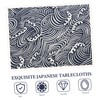 Alipis 2pcs Japanese Pattern Rectangle Table Cloths Retro Dining Covers