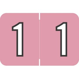 Doctor Stuff - File Folder Labels, Number 1, Barkley FNBKM Match - BRNM Series Chart Stickers, Pink, 1" x 1-1/2", 1, 500/Roll