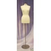 (JF-F10/12W+BS-04+CAP-M04) Female Foam Dress Form + Round Metal Base &