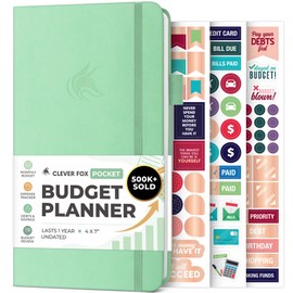 Clever Fox Budget Planner Pocket – Mini Expense Tracker Notebook. Monthly Budgeting Organizer, Finance Logbook & Accounts Book, Small (Mint Green)