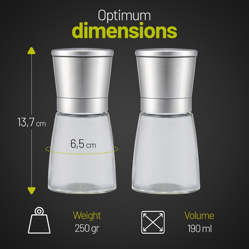 ZOLMER Zolmer? Salt and Pepper Grinder Set of 2 with