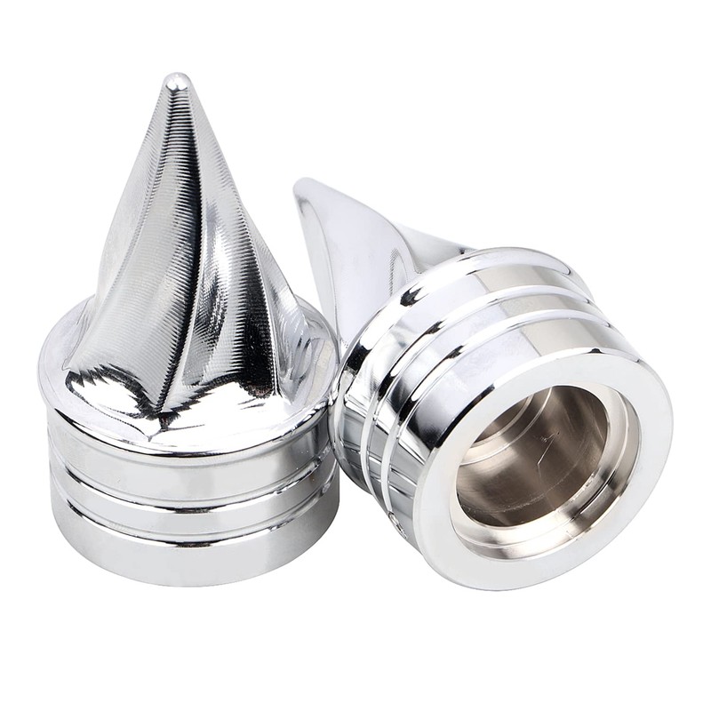 YDLMT 2 Pcs Left & Right Chrome Spike Twisted Front