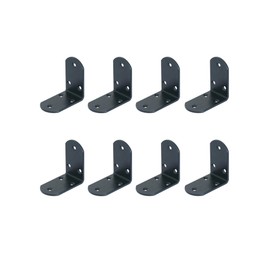 Rmdusk 8Pcs Heavy Duty Corner Braces Solid Metal 90 Degree Joints Support Right Angle Brackets 3mm Thick Black, 65x65x38mm Corner Bracket Fastener for Wood Wall Shelves