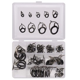 VOANZO 85pcs/box Fishing Rod Guides Fishing Rod Repair Kit Casting Rod Spinning Bait Casting Guides Ceramics Stainless Steel Carbon Guide