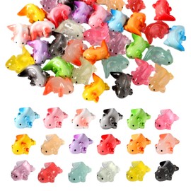 Tinoaly 36pcs Mini Resin Axolotl, Glow in The Dark Miniature Axolotl Figurine Tiny Resin Animals Small Luminous Ornaments for DIY Crafts Dollhouse Garden Landscape Decor