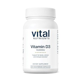 Vital Nutrients Vitamin D 10000 IU - Vitamin D3 Supplement - Healthy Bones, Teeth, Muscles*- Cellular & Immune Function - Calcium Absorption - Gluten,