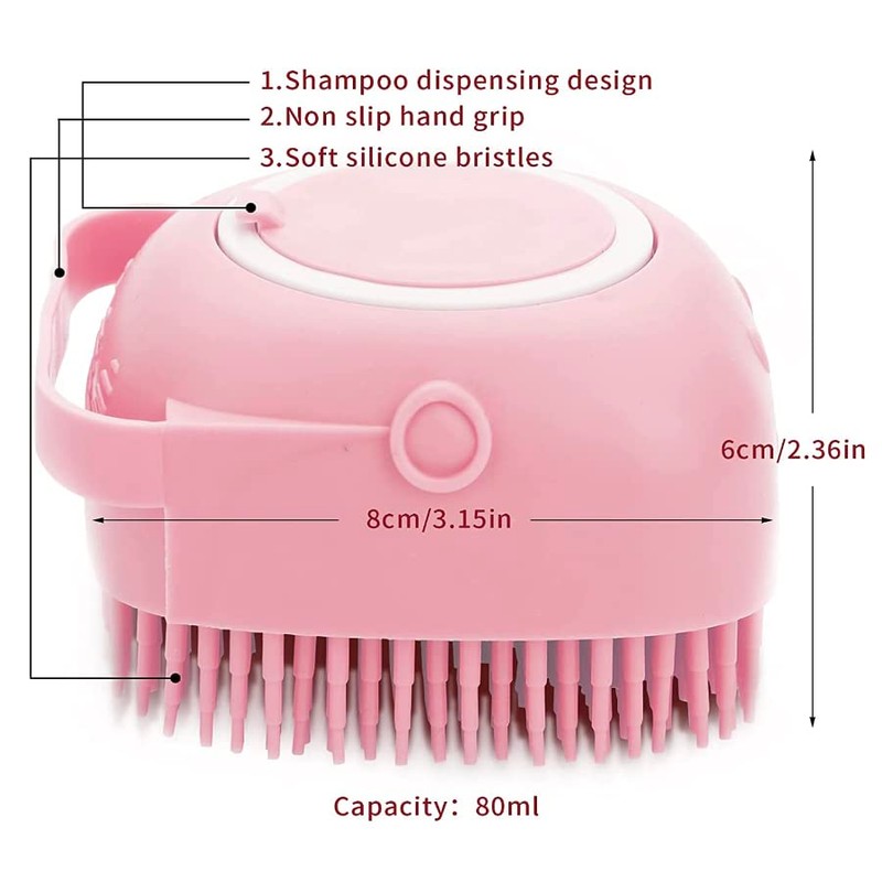 Pet Bath Massage Brush Puppy Dog Cat Grooming Cleaning Soft