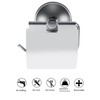 1Pc Stainless Steel Bathroom Toilet Wall Mounted Suction Paper Roll