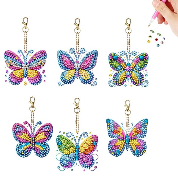 YUE ZHE 6 PCS Butterfly Diamond Art Kits for Adults