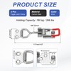 PATIKIL Toggle Latch Clamp 4002 Style, 2 Pcs Stainless Steel
