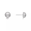 Cascade Lacy Sterling Silver Plated Domed 8mm Filigree Stud Earring