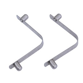 Auto-plaza 304 Stainless Steel Solid V-Clips Butterfly V Clip for Swimming Pool SPA Brush Leaf Skimmer Net Vacuum Head Mini Jet Vacuum Telescopic Pole Etc (20 Pieces, Double Pin)