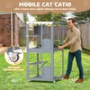 PETIMBER Catio Outdoor Cat Enclosure, 4 Tiers Wooden Cat House