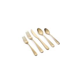 Cambridge Silversmiths Rhiannon Champagne Satin 20-Piece Flatware Set, Service for 4
