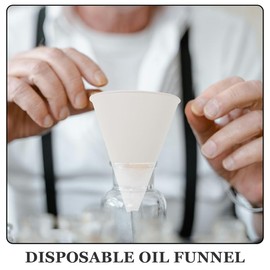Mobestech 30 Pcs Disposable Oil Loats Travel Bottles Motor Oil Funnel Funnel Disposable Funnel Kitchen Bottle Filling Funnel Kitchen Paper Funnel Cooling Funnel Paper Funnel Paper White