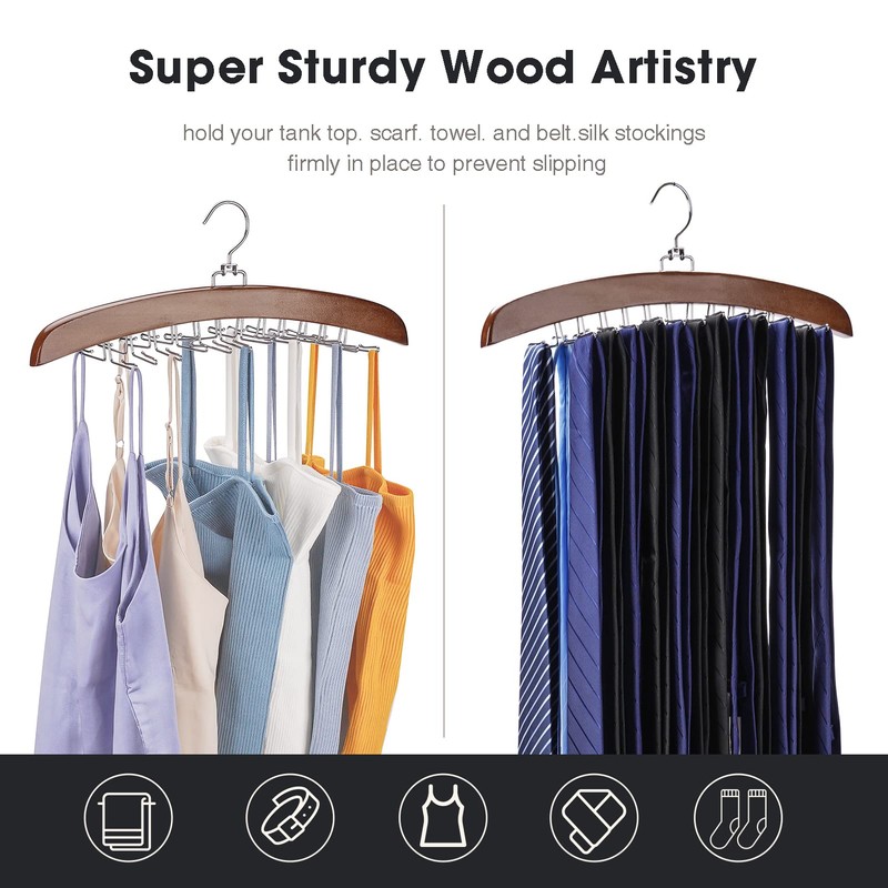 Ulimart Tie Rack 2Pcs Tie Racks for Men Closet 24