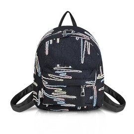 AfitLulu Women Backpack Lightweight Fashion Ladies Backpack with 2 Zippered Pockets, Women's Fashion Backpacks Casual Small Daypack Ladies Handbag with Adjustable Strap (Black)